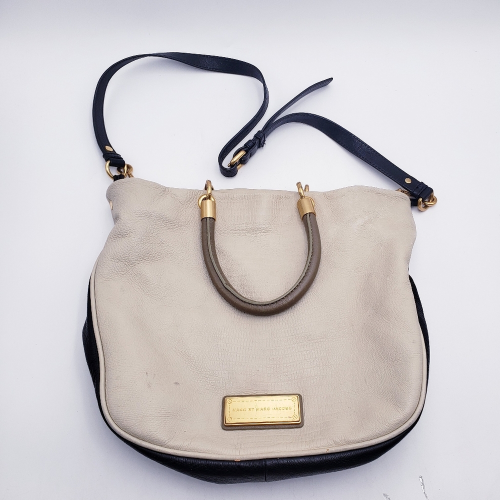 Marc by Marc Jacobs Too Hot to‎ Handle Leather Satchel Cream